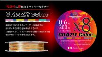 画像1: New CRAZY カラーX8-PE 0.6号 200m