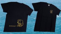 画像2: 綿100％半袖Tシャツ 超ほげぐま/ブラック×GOLDラメ