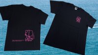 画像2: 綿100％半袖Tシャツ 超ほげぐま/ブラック×PINK ラメ